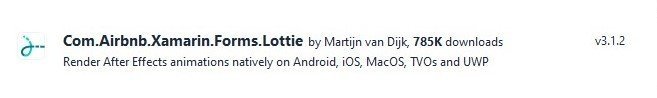 Com.Airbnb.Xamarin.Forms.Lottie NuGet Package