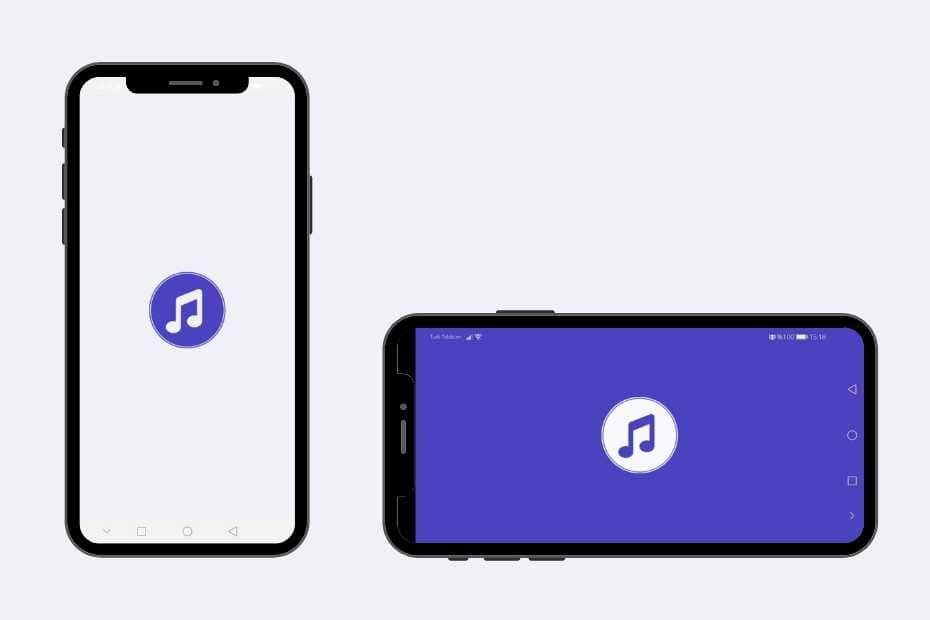 splash screen landscape portrait mode