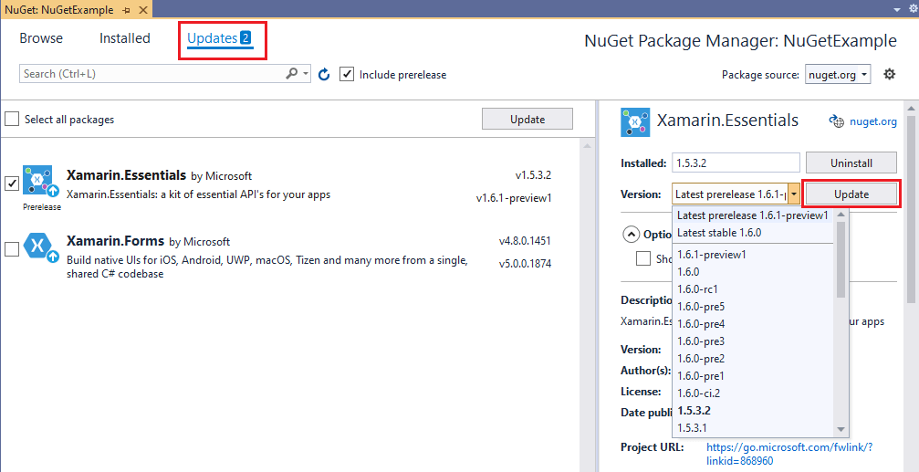 Update NuGet Packages